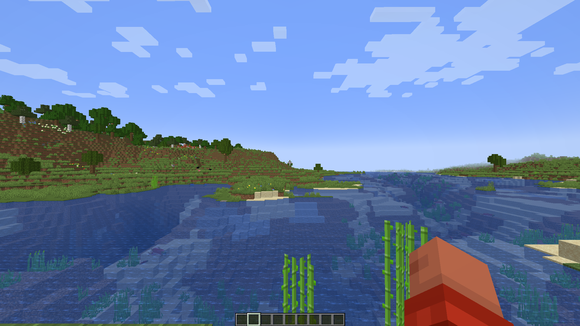 Та же сцена в обычном Minecraft без визуальных эффектов
