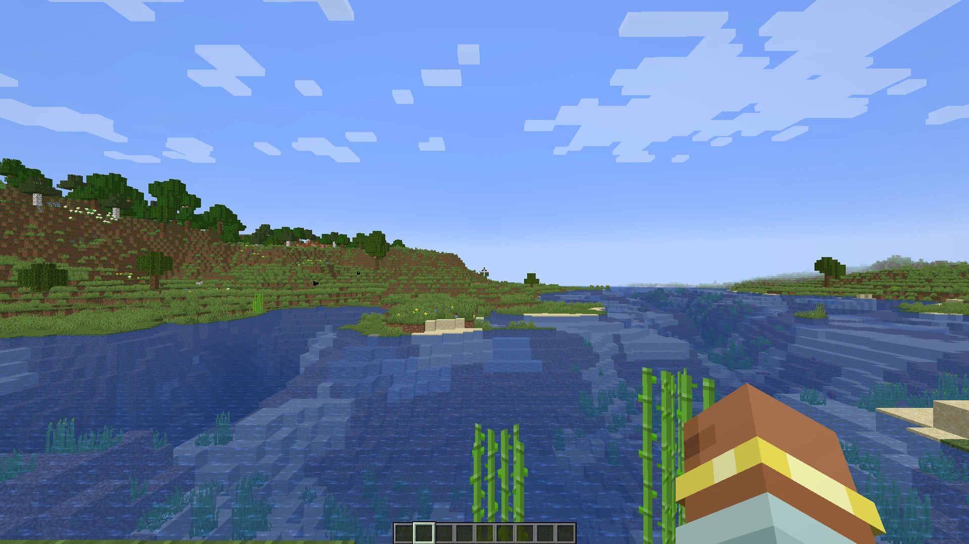 Та же сцена в обычном Minecraft без визуальных эффектов